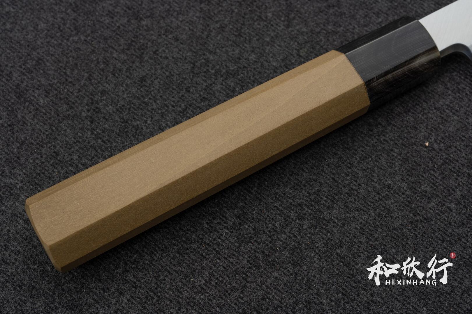 山脇刃物Yamawaki Hamono 鄉右馬允義弘作銀三鋼本霞先丸蛸引270mm 朴木